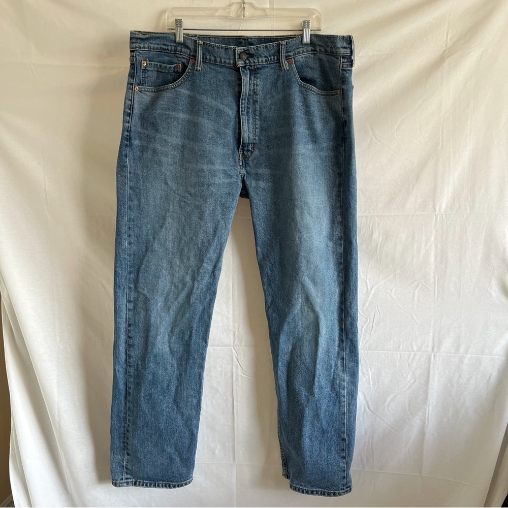 Levi’s Mens 505 Blue Jeans Size 40” Regular Fit Straight Leg
